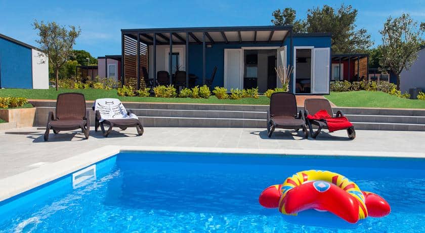 mobilne hišice kamp kastanija Novigrad